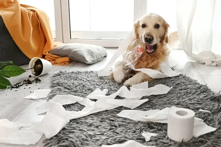 למה הכלב הורס את הבית